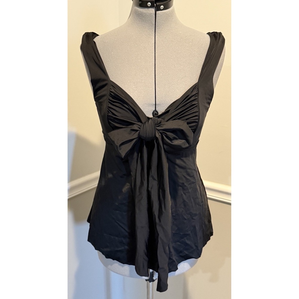 Kim Gravel x Swimsuits For All Wrap Sweetheart Top Only 88842 Black Size 12